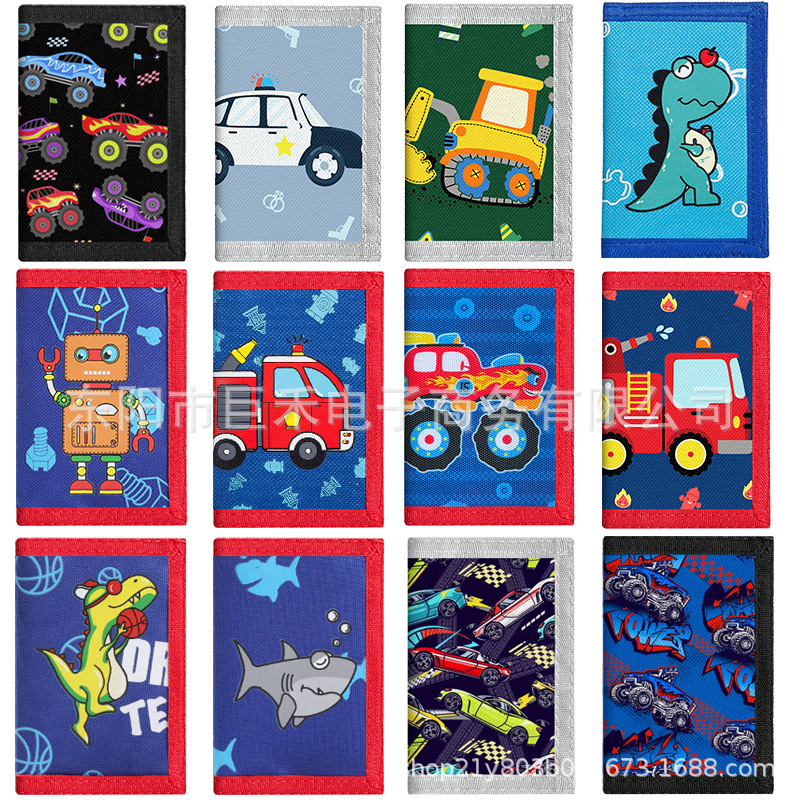 Fire Truck Wallet Cross-Border Children's Coin Purse Boys Girls Students 70% off Wallet Money Clip Id Card Holder