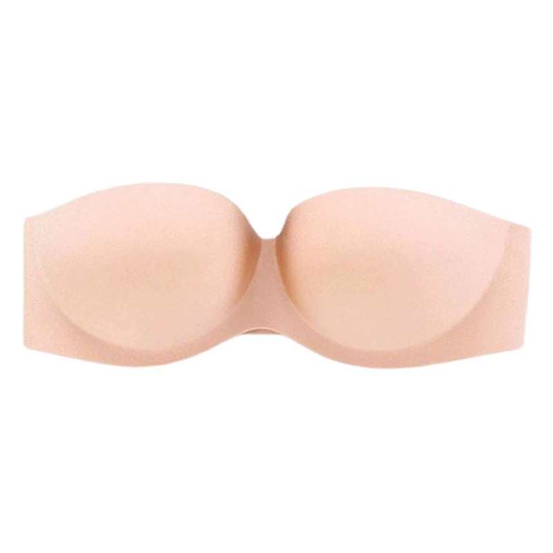 Летний нескользящий невидимый бюстгальтер без бретелек, Нескользящие наклейки на грудь, бесшовные со сборками без спинки, обернутые на грудь, свадебное нижнее белье, наклейки на грудь