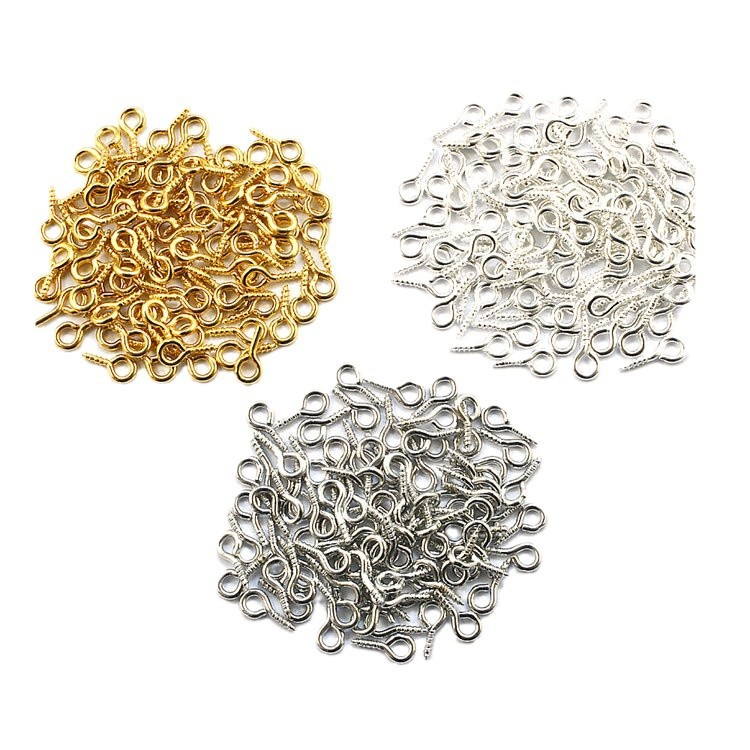 Clavo de 9 palabras pequeño cuerno de ojo de oveja gancho de clavo tornillo hebilla tornillo hecho a mano accesorios de joyería de bricolaje
