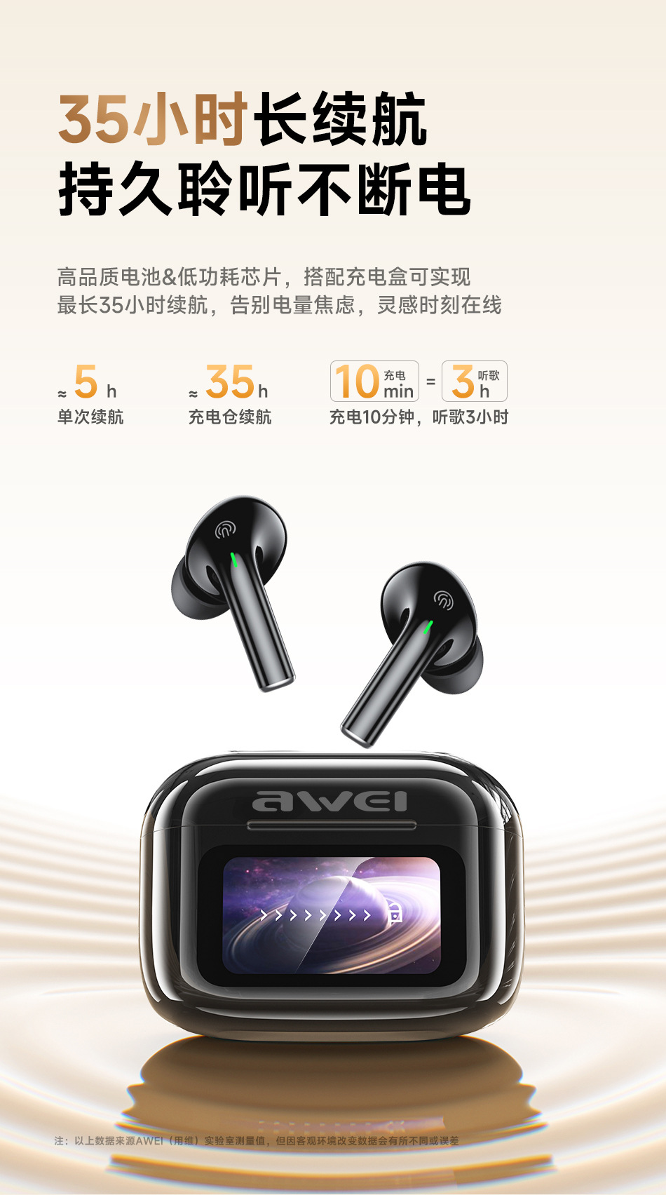 Yongwei AI Smart Translation Bluetooth Earbuds 2026 New Model Call Noise Reduction Multi-function Touch Color Screen Wireless Earphones