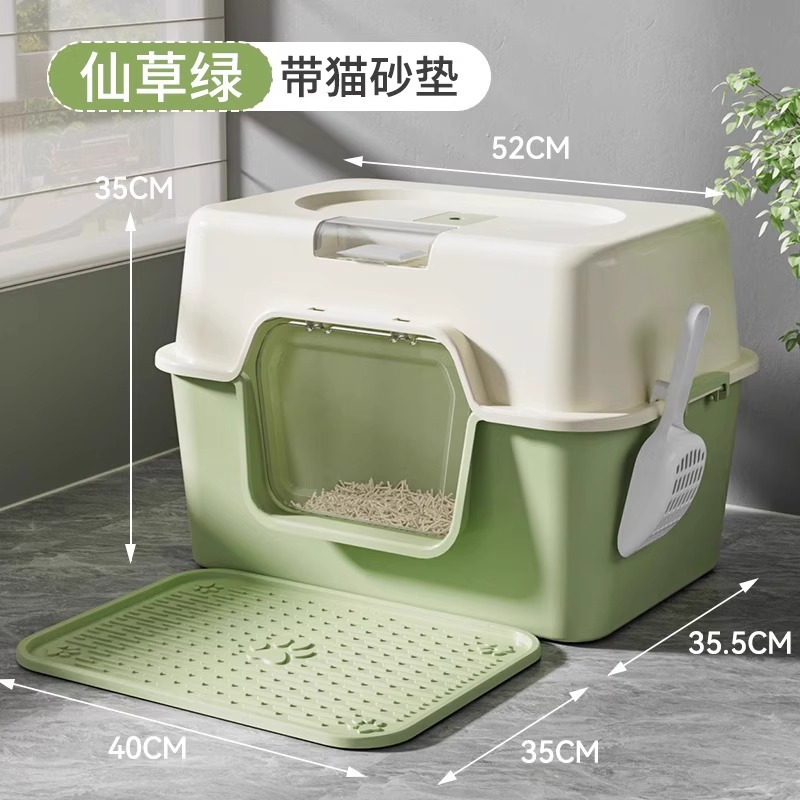 Super grande grueso gato arena enorme anti-splash completamente abierto semicerrado Maine gato arena arena arena gran gato arena