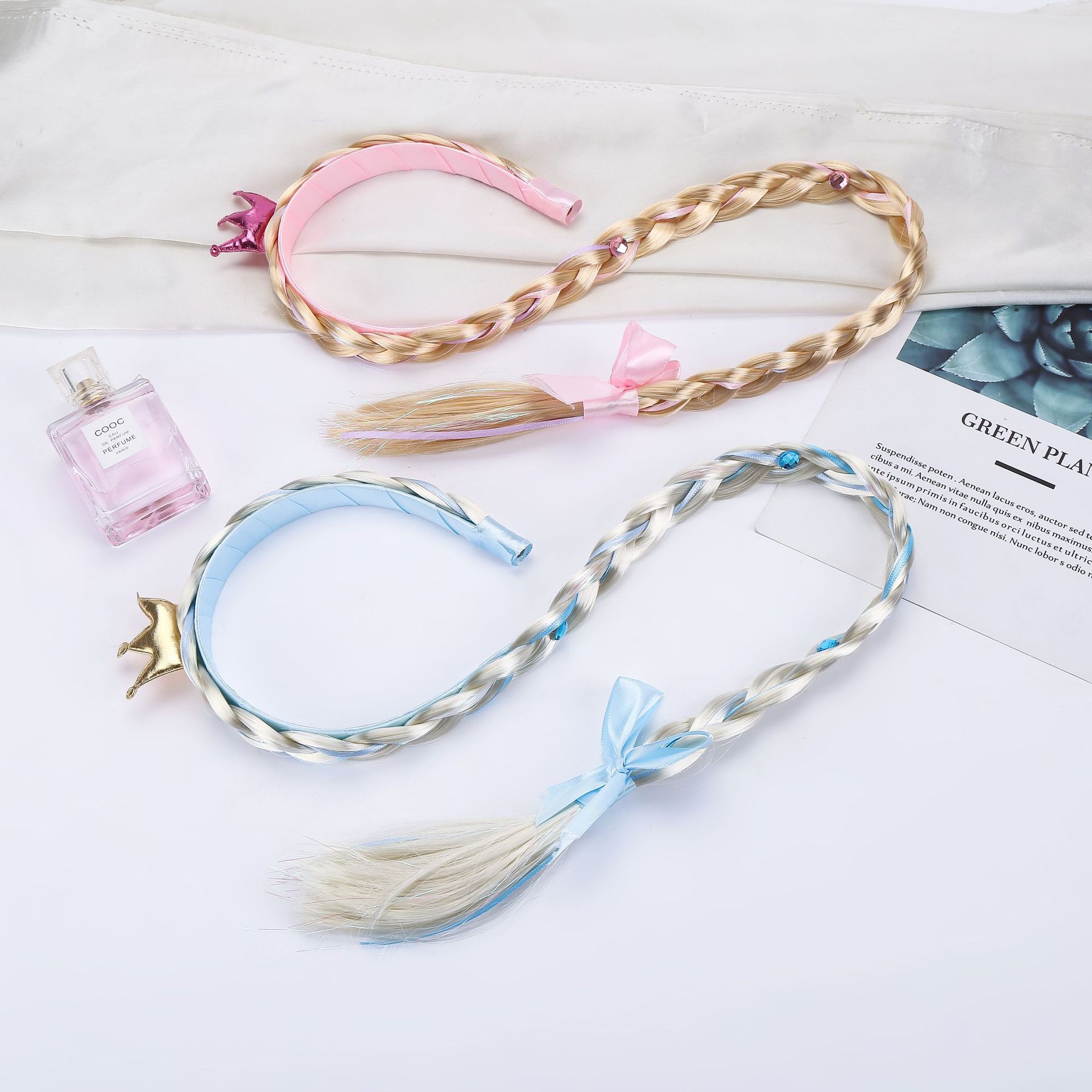 冰雪奇緣兒童假發辮子發箍艾莎安娜公主假發麻花辮子皇冠頭箍發箍