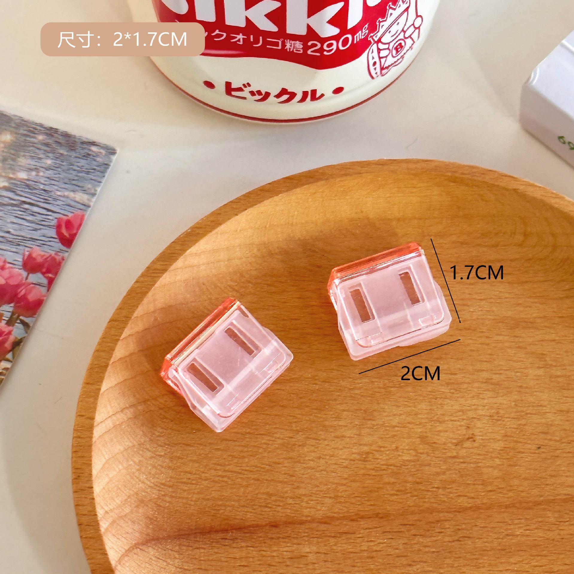 Alta apariencia transparente jalea carpeta estudiante prueba clip de papel acrílico claro larga cola clip de hielo transparente almacenamiento clip al por mayor