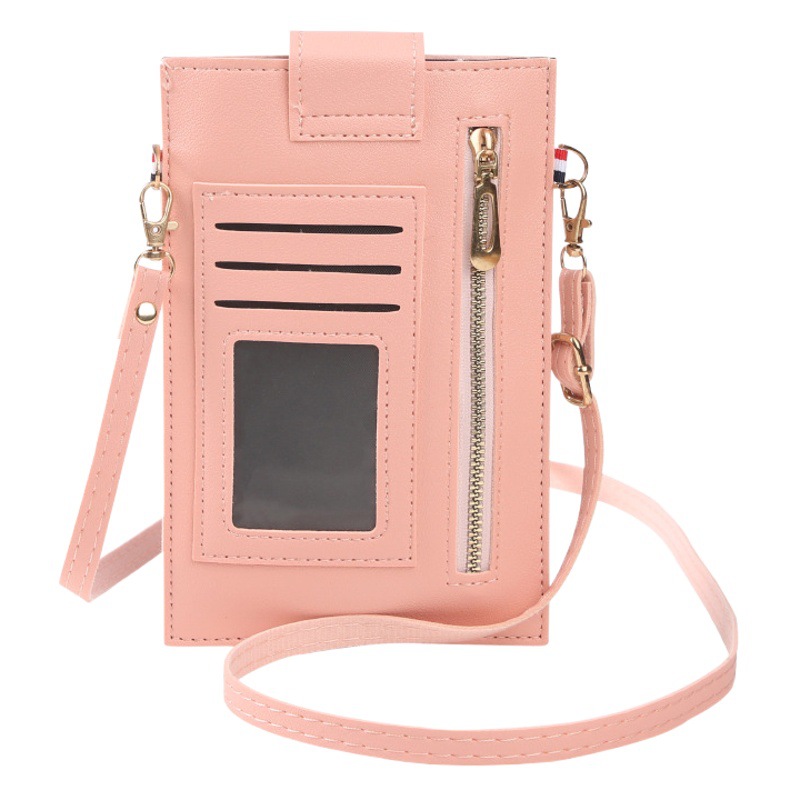 Estilo coreano nuevo bolso pequeño de las mujeres color sólido vertical estudiante de secundaria bolsa de teléfono móvil nicho Delgado bolsa de mensajero mini bolso de hombro