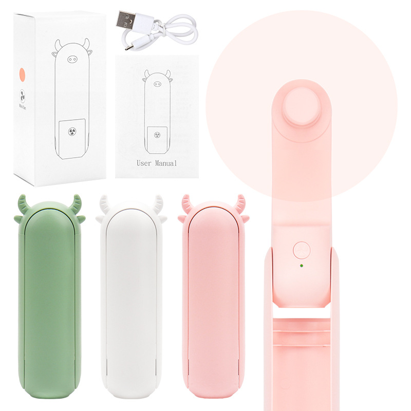 Injerto pestañas pequeño ventilador USB recargable secador de pelo portátil dos en uno plegable pequeño ventilador pestañas herramienta de belleza