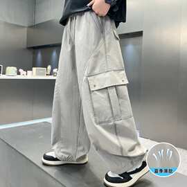 儿童装男童夏装薄款裤子2026新款夏季中大童防蚊裤夏款男孩工装裤