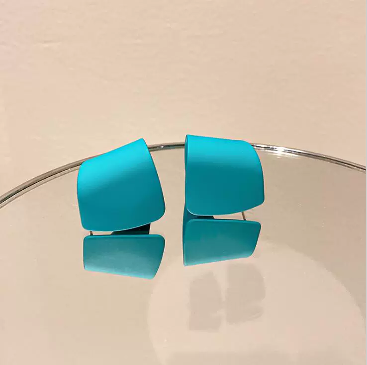Деми‑сезонные серьги из акрила, гвоздики 925 пробы, 3.3 × 2.8 см, лёгкие 0.04 кг
