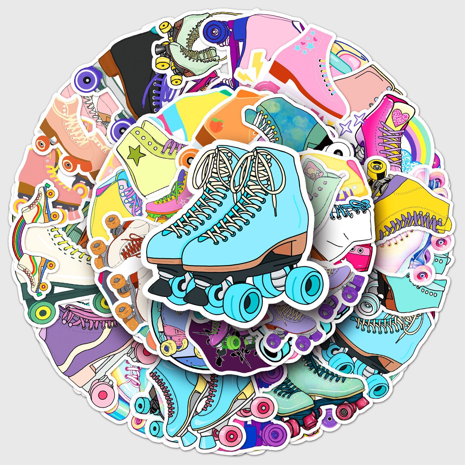 retroreflective cartoon skates