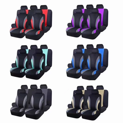 Foreign Trade Cross-Border Popular Model in Europe, America, and Mexico, Temu Amazon Universal Car Seat Cover Set with Double Waistline, 9-Piece Set