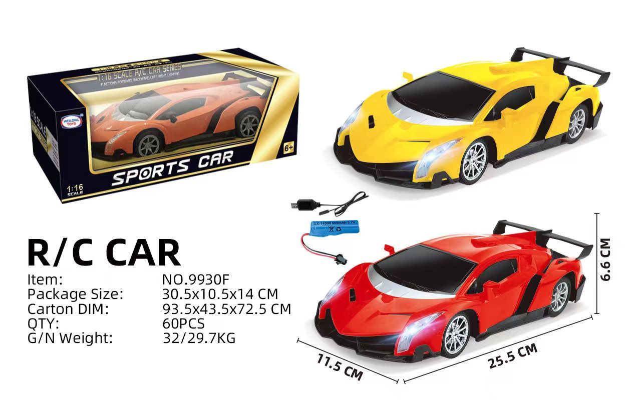 Coche de Carreras de Control Remoto Inalámbrico para Niños, Simulación de Coche Deportivo con Luces, Juguete para Niños, Modelo de Coche, Venta al por Mayor