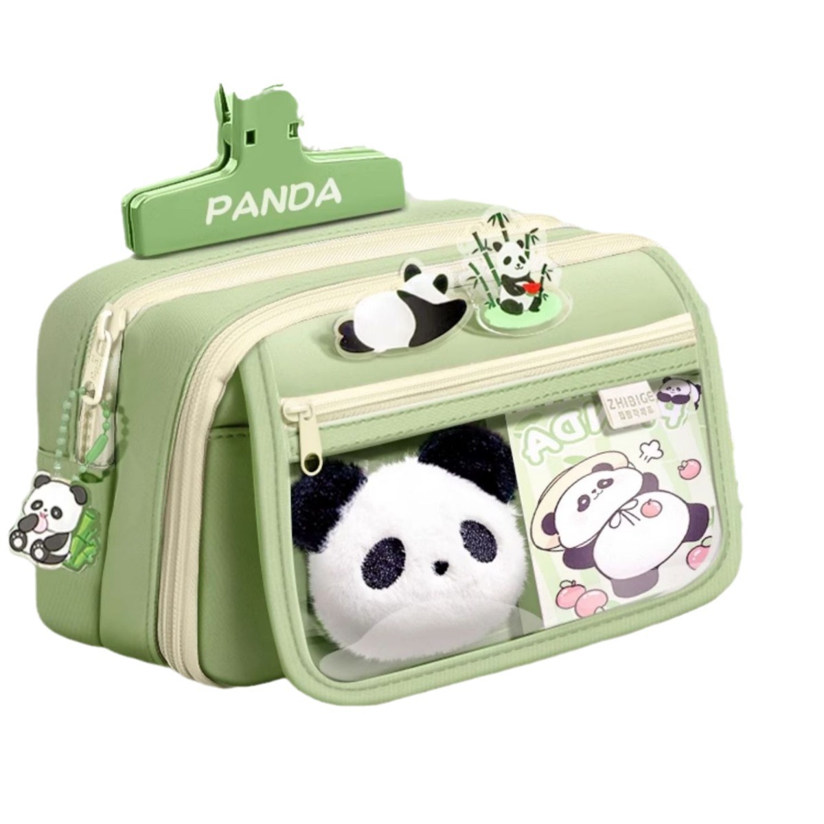 귀여운 팬더 연필 케이스, 먼지 방지, 고가치, 대용량 학생 문구 선물 패키지, 학급 보상 문구 세트