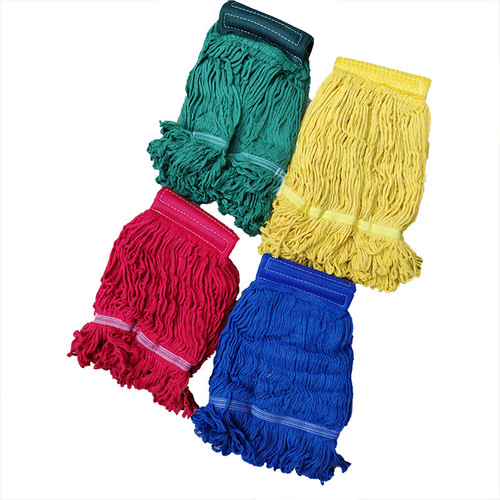 Factory hospital airport property division pure cotton multi-color mop water-absorbing doormat cotton yarn water mop wax floor mop