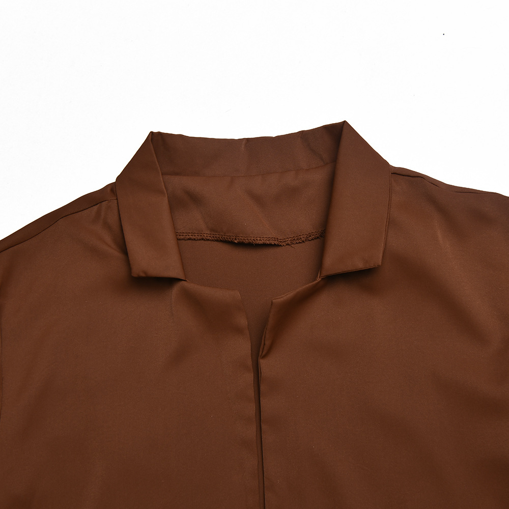 Nuovo abito estivo in tinta unita da donna sexy OL maturo hot girl cardigan con bottoni e gonna a vita alta_voghion.com