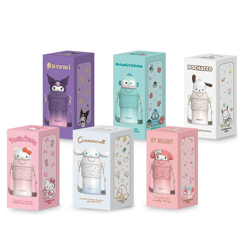 Стеклянная бутылка для детской косметики Sanrio и кукольный дизайн 560 мл – 7 вариантов цвета от X&W