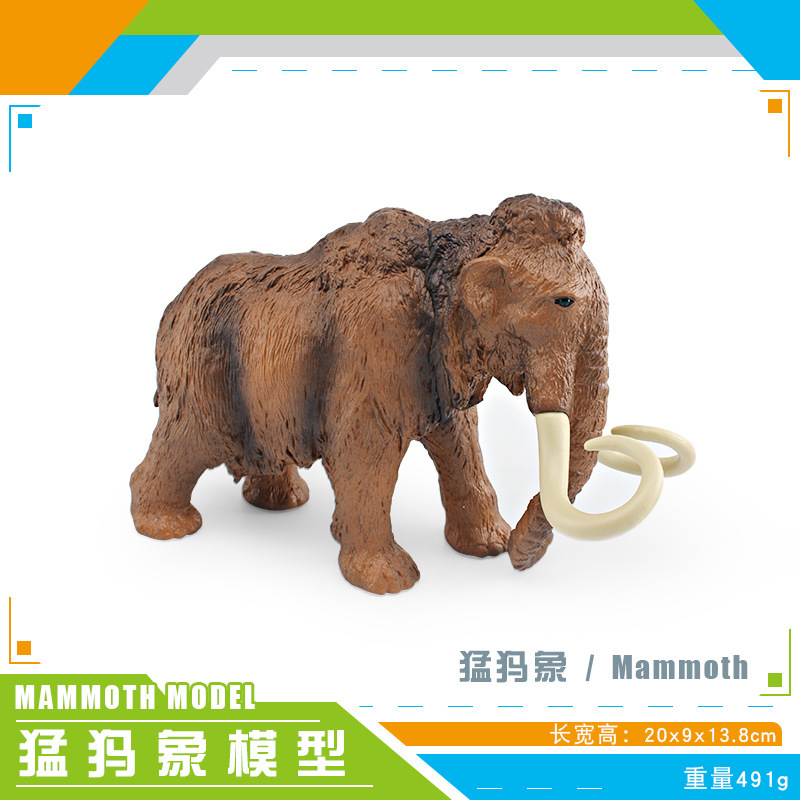 Simulación de exportación transfronteriza mamut gigante diente tiburón negro cocodrilo espada diente león modelo antiguo animal decoración juguete