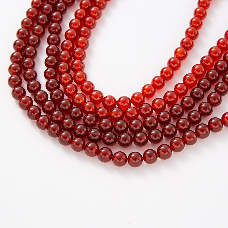 Precio de fábrica de 7A perlas de Buda naturales ágata rojo a granel diy accesorios de joyería perlas de ágata negro perlas semiacabadas