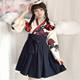 Hanfu Women's Collar Skirt Student's Ancient Costume Long Fairy Daily Costume Wide Sleeve Chinese Style Kimono