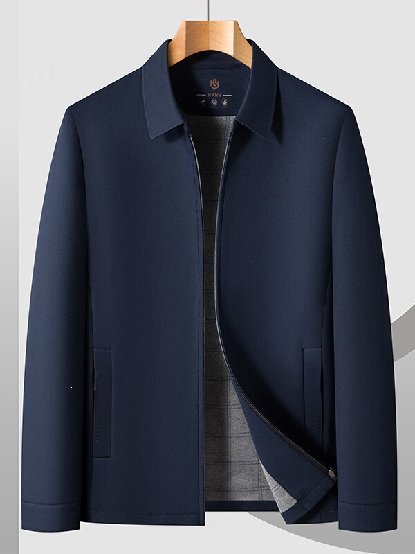 Men's Jacket with a High-End Feel, Casual Lapel Design for Middle-Aged Men, Executive Business Style, New Spring 2026 Dad's Jacket