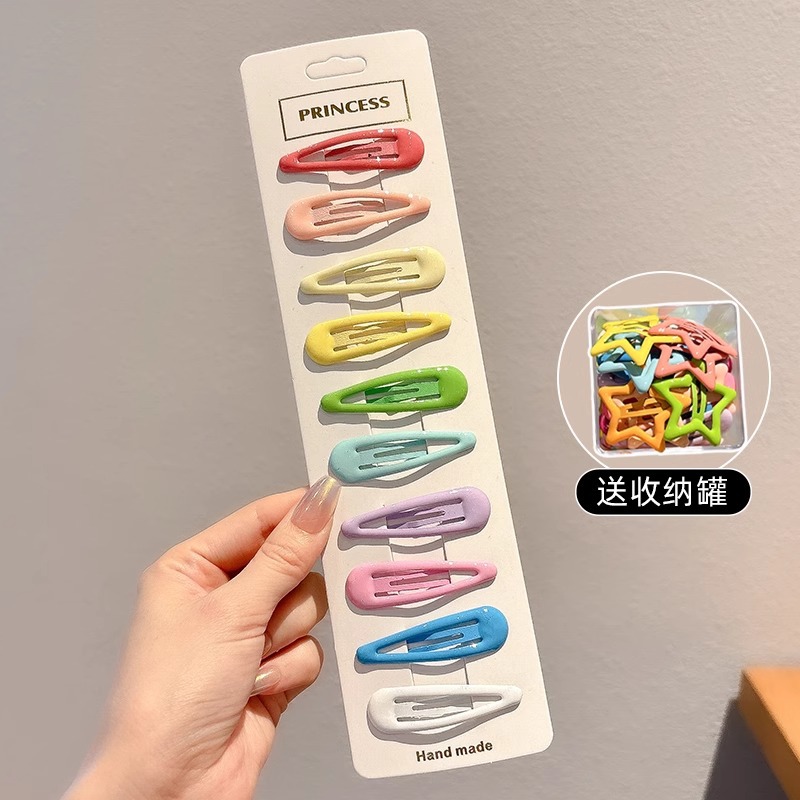 Horquilla de estrella de color para niñas, clip de flequillo en la frente para niñas, lindo bebé, horquilla de cabello roto lateral, clip de tocado