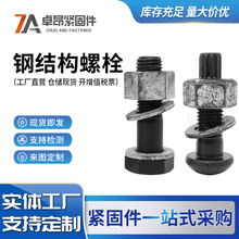 钢结构螺栓10.9S级 高强度大六角螺栓 扭剪型螺丝螺栓钢结构螺栓