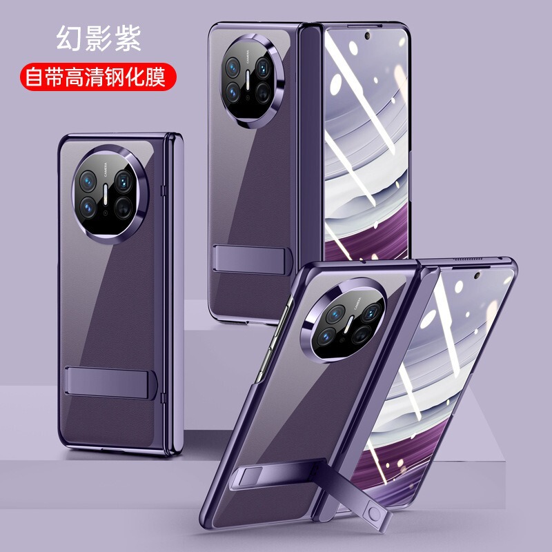 Huawei MateX6 携帯電話ケース MateX5 透明磁気電気メッキヒンジシェルフィルム一体型オールインクルーシブ保護カバーに適しています。|undefined