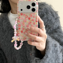 可爱少女心粉色草莓兔子适用iphone17Promax苹果16手机壳15双层14