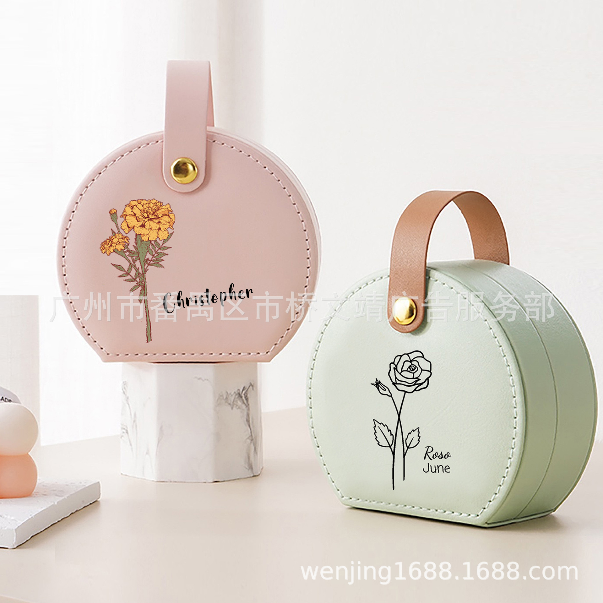 Tragbare Schmuckschatulle für Grenzüberschreitung, DIY-Handtasche, Reise-Schmuckschatulle, Aufbewahrungsbox für Ringe, Halsketten und Ohrringe