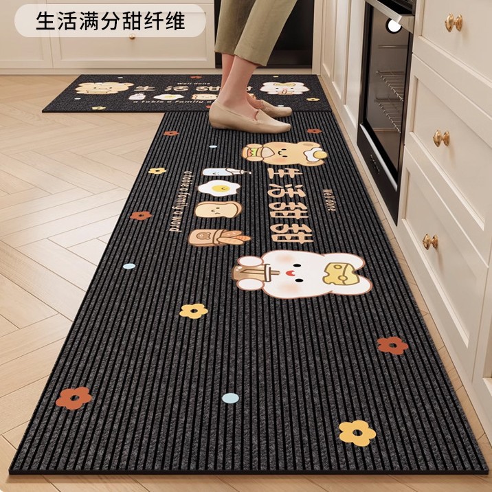 Cojín de cocina de dibujos animados resistente al desgaste resistente a la suciedad fácil de cuidar alfombra de barro de diatomeas absorción de agua absorción de aceite secado rápido cojín antideslizante doméstico