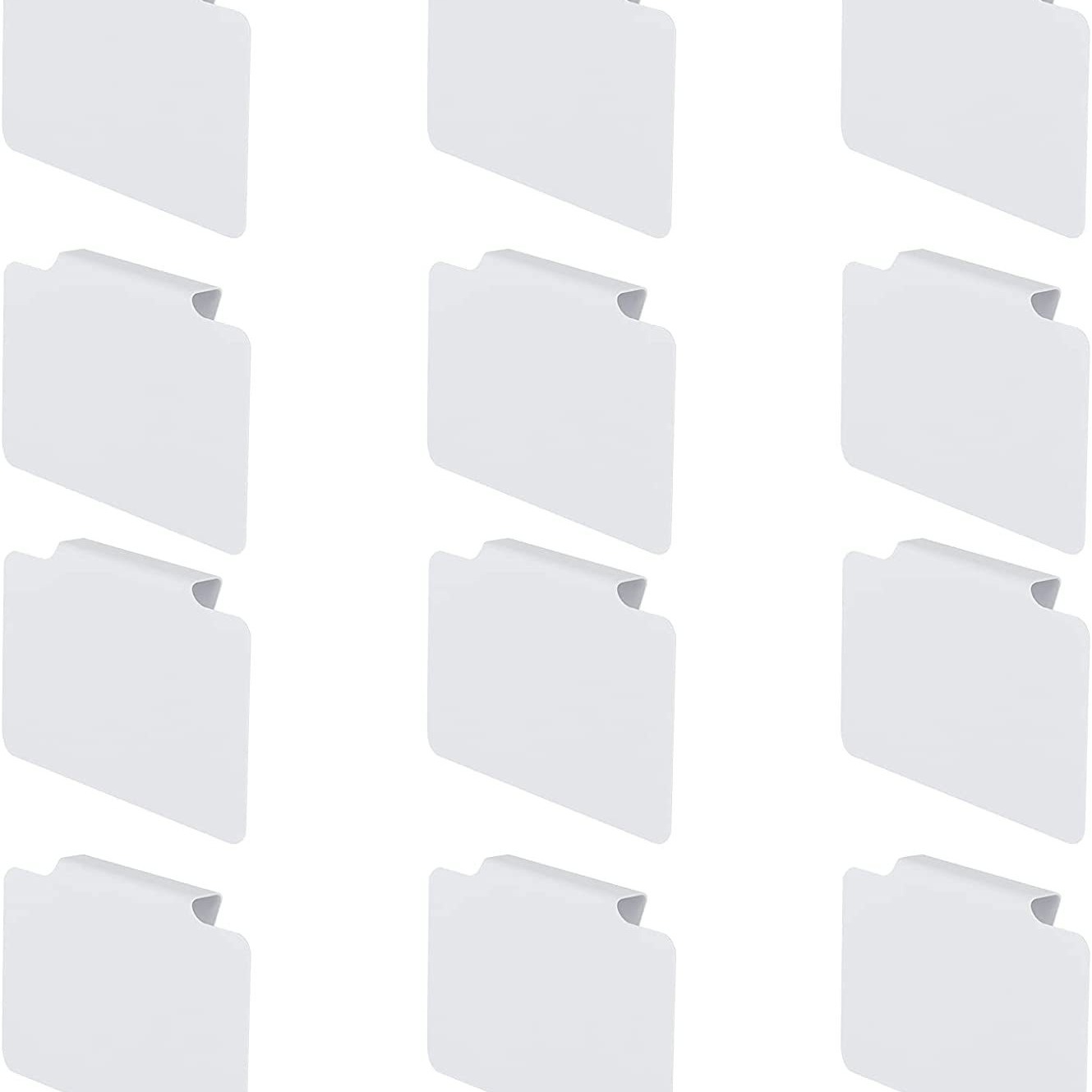 工厂直销亚马逊爆款篮子标签夹可拆卸储物盒篮子白色塑料夹装饰标