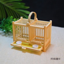 蝈蝈笼子大实木竹编竹制儿童纯手工自制经典款活叫鸣虫蝈蝈麦太保