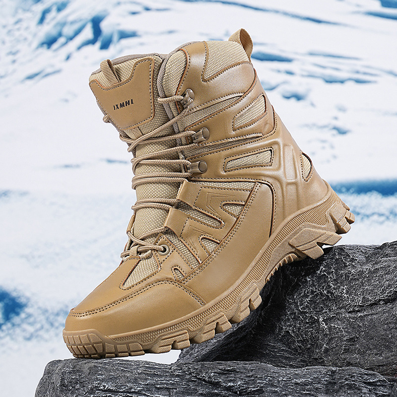 Transfronterizos de tamaño grande otoño nuevas zapatillas deportivas de alta altura caminata al aire libre anti-deslizante zapatos de montaña entrenamiento de campo de entrenamiento de campo botas para hombres