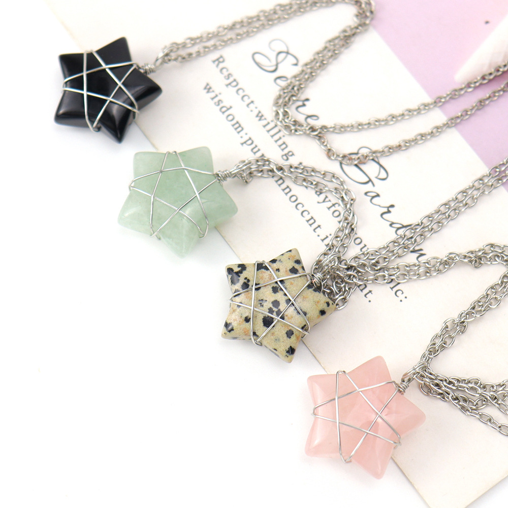 1 Piece Simple Style Pentagram Alloy Crystal Womenu0027S Pendant Necklace