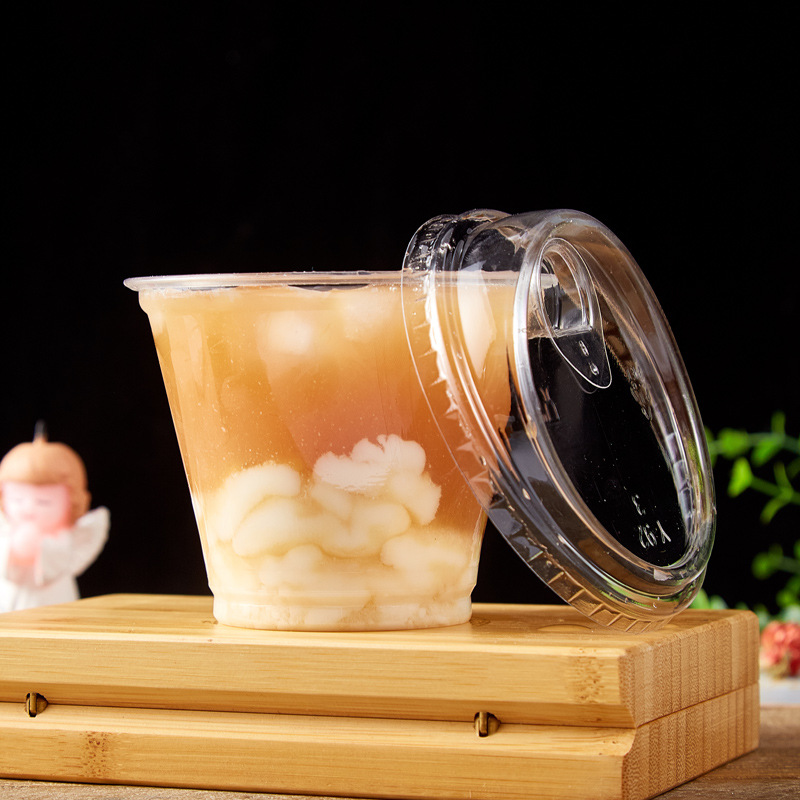 7oz 210/260ml Disposable PET Plastic Cup for Dirty Coffee Cold Drinks 9 oz High-Transparency Leak-Proof Milk Tea Cup