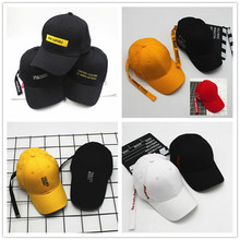 韩版新款夏季棒球帽 创意黄带鸭舌帽 字母刺绣弯沿帽出游防晒帽子