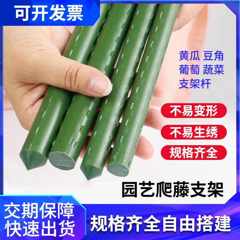 植物爬藤支架爬藤杆园艺攀爬搭棚架花架支撑柱包塑钢管架子定制
