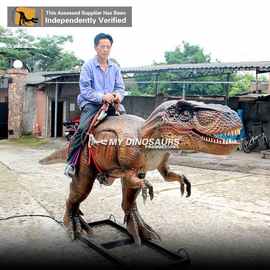 新款2022投币商用景区双人摇摇乐 霸王龙恐龙儿童电动骑乘玩具