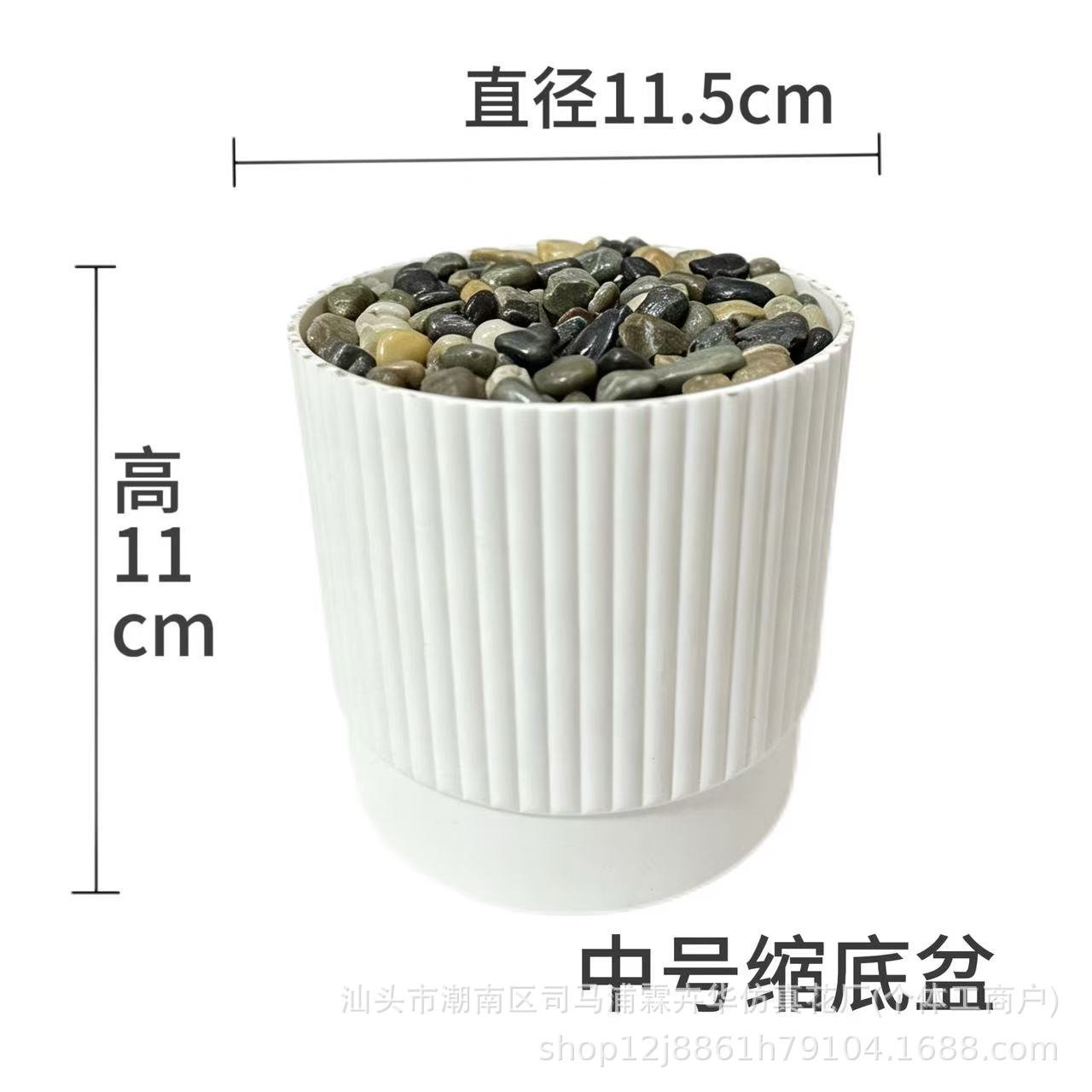 imitación de plantas verdes espuma de plástico piedras pequeñas cuenca redonda internacional decoración de balcón mesa image 5