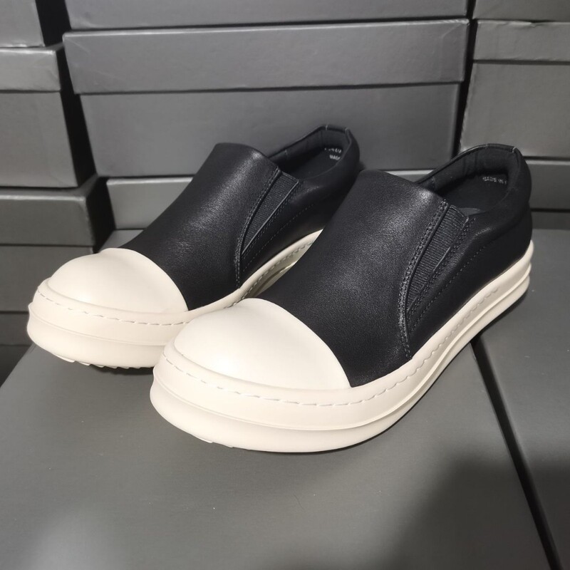 Guangzhou Men's Shoes Sports Casual Slip-on Leather Low-top Board Shoes Men's Shoes Thick Sole Heightened Foot Lovers Trendy Shoes for Women