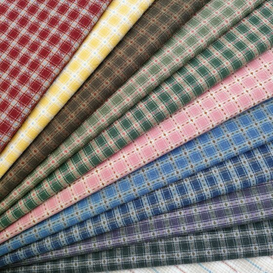A036 cotton first dyed yarn-dyed jacquard diy handmade fabric