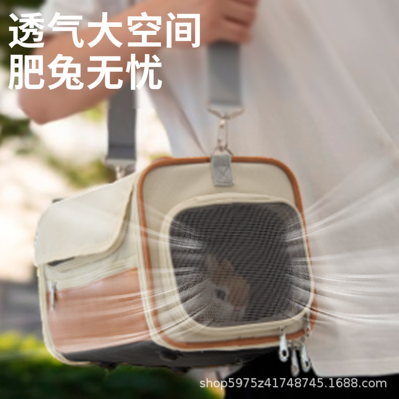小型ペットバッグ、ポータブルウサギと猫のペットバッグ、ハムスター通気性ショルダーバッグ、ポータブルクロスボディ、大容量|undefined