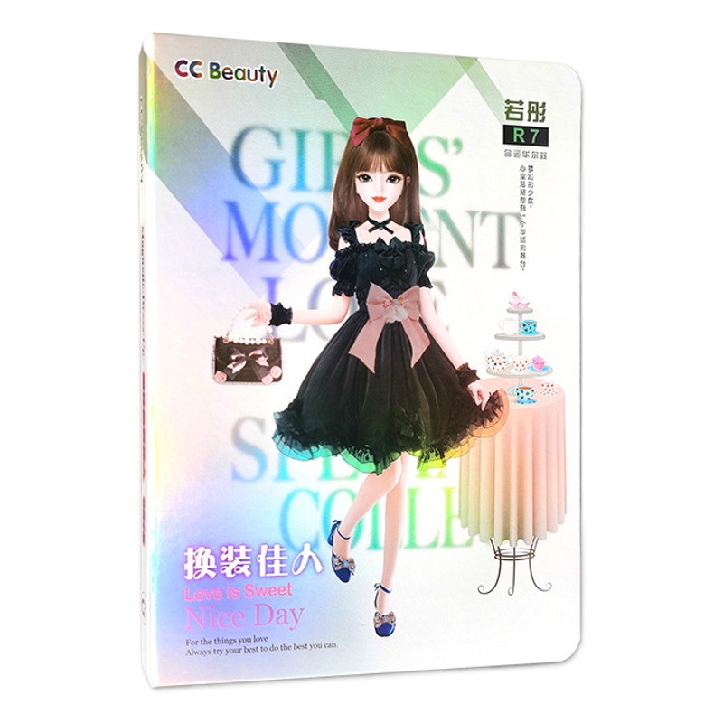 Variedad moda creativa cambiante pegatina magnética repetida pegatina libro traje de almacenamiento educación temprana iluminación juguete 5 libro tranquilo