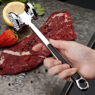 Solid meat hammer steak hammer meat breaker tendon breaker kitchen household beating tender meat tool double-sided loose meat hammer