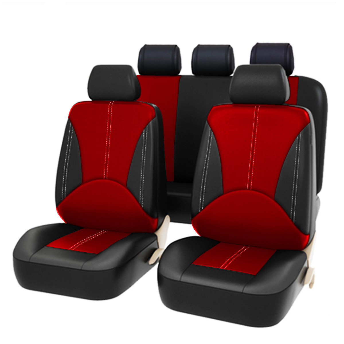 Amazon Mexico Foreign Trade Universal Car Seat Cover Pu Leather Artificial Leather Pvc Spliced Leather Amazon Cross-Border