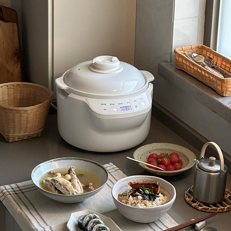 Olayks Instant Rice Cooker 0 Coating 1-4 People Real Ceramic Micro-Pressure Household Rice Cooker 3L