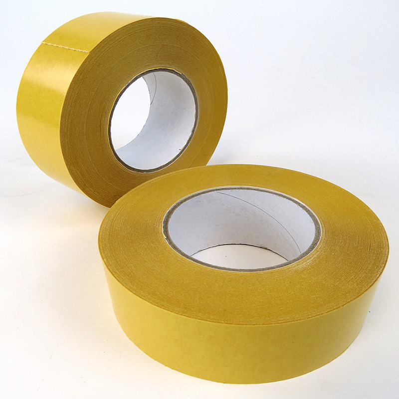 0.03mm超薄黄色透明PET双面胶带耐温防水不残胶不留痕高粘双面胶