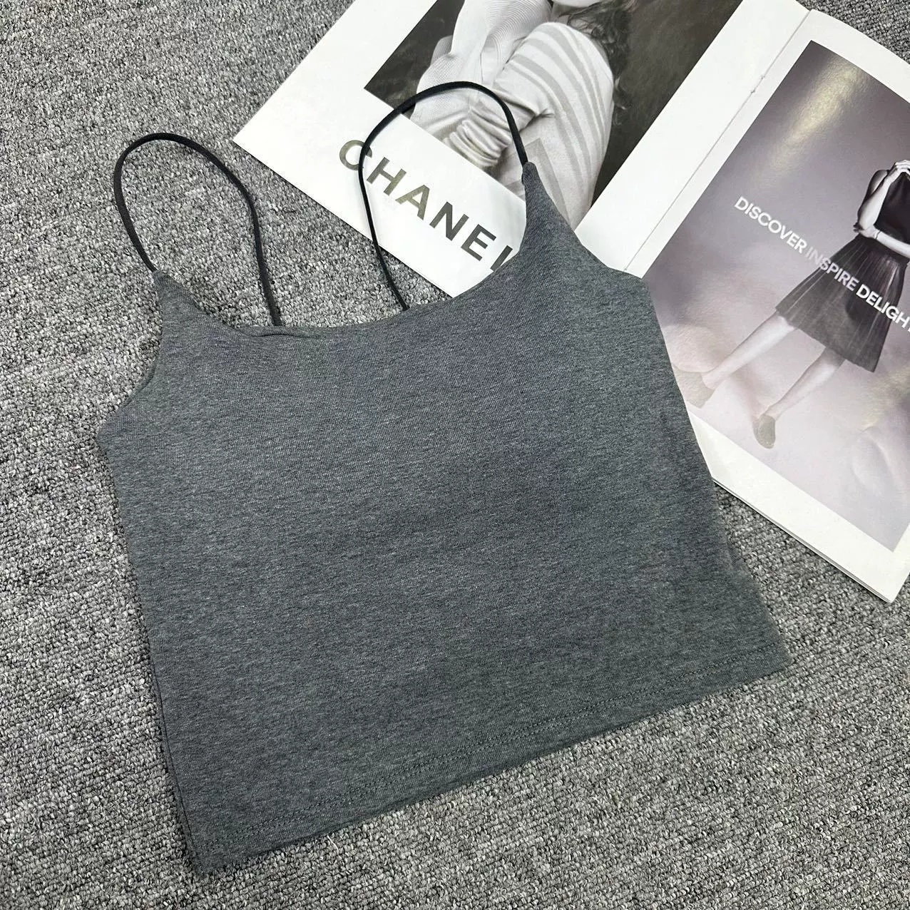 Топ-дизайн с чашечками, сексуальный беспроводной бюстгальтер, топ бюстгальтер, французский стиль, тонкий ремешок, красивая спина, бретелька бюстгальтер