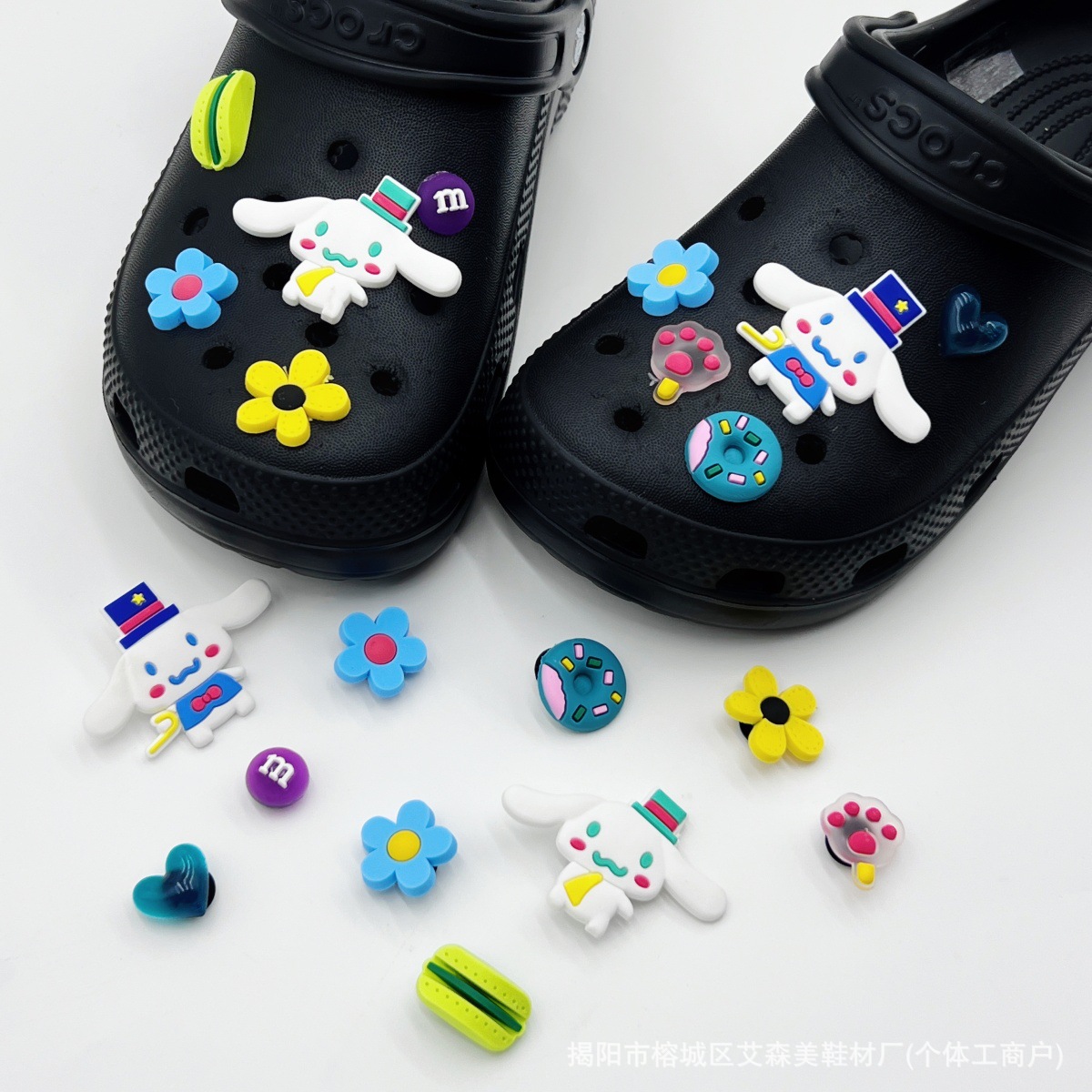 Estrellas plateadas ajuste agujero agujero perdido zapatos decorativos accesorios DIY extraíbles accesorios de flores hebillas de zapatos accesorios tridimensionales