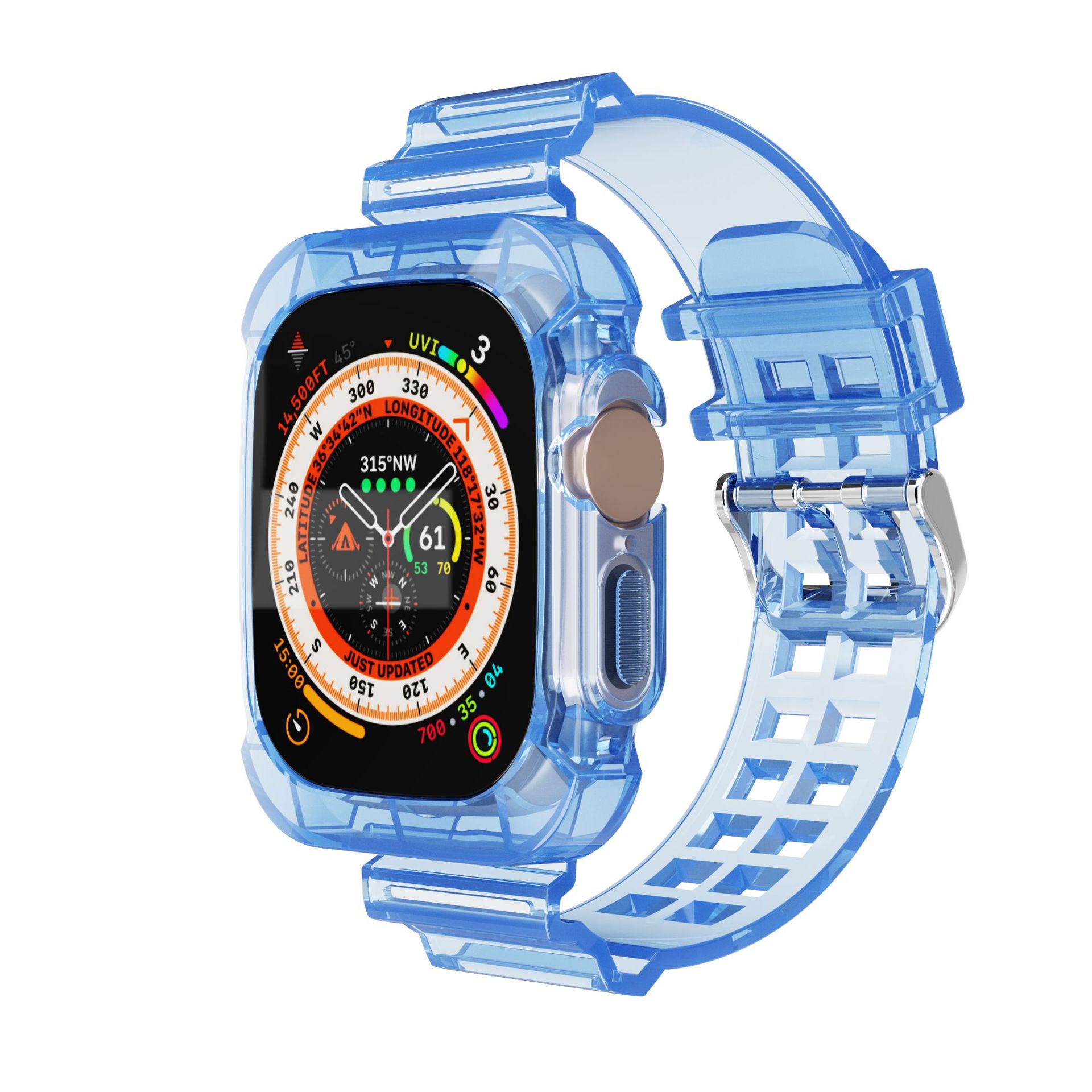 Aplicable applewatch banda de reloj transparente Apple transparente glaciar reloj banda iwatch transparente banda de reloj inteligente S9