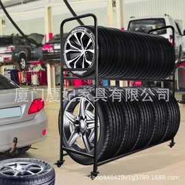 轮胎架，滚动轮胎储存架60英寸x59英寸x20英寸可调金属滚动轮毂架