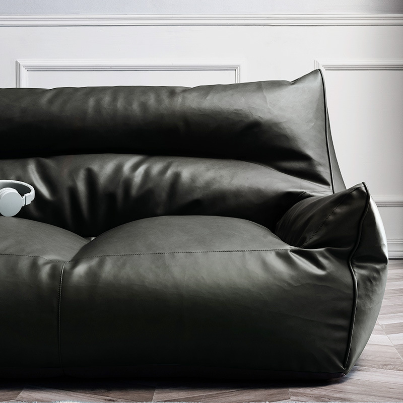 Sofá bag tatami sala de estar dormitorio doble tienda de ropa de cuero negro pequeño apartamento pequeño exclusivo